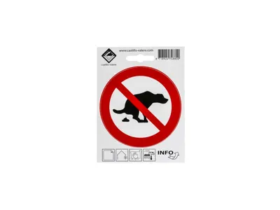 Pictogramme Pas de Crottes de Chien 10 cm