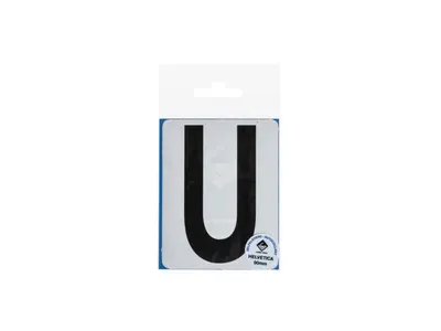Icon Adhésif Lettre U 90 mm Noir