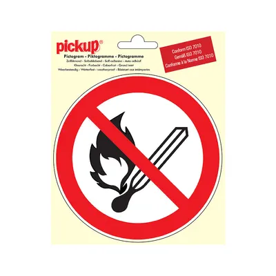 Pictogram Rond 15 cm Verboden Vuur