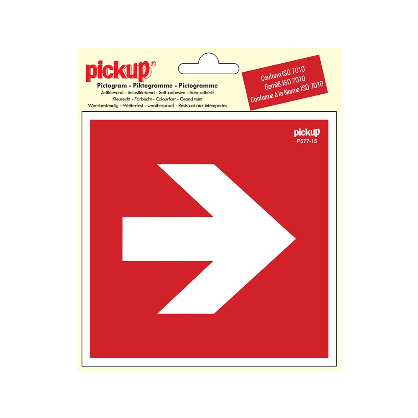 Pictogramme Vinyle 15x15 Flèche Directionnelle 90°