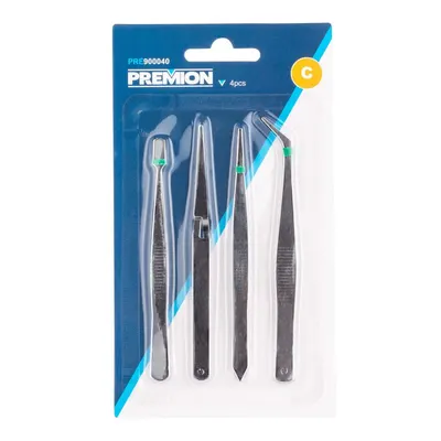 Premion Tweezers Set 4 Pcs Pre900040