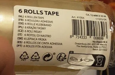 Ruban Adhésif 6 Rouleaux