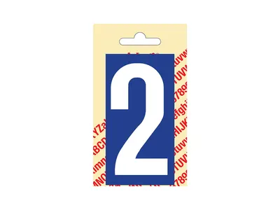 Plakletter Kuns. 90 mm Blauw 2