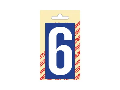 Plakletter Kuns. 90 mm Blauw 6
