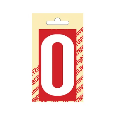 Plakletter Kuns. 90 mm Rood 0
