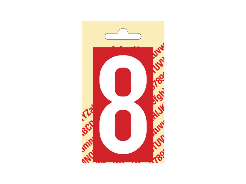 Plakletter Kuns. 90 mm Rood 8