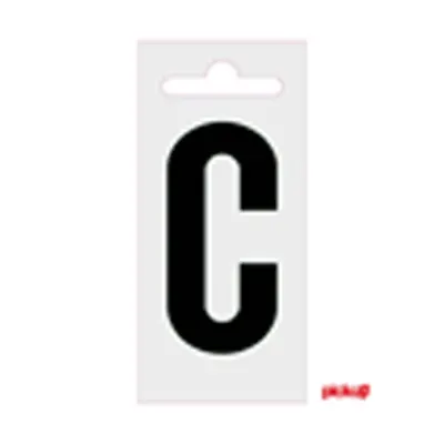 Plakletter Nobel 60 mm Zwart C