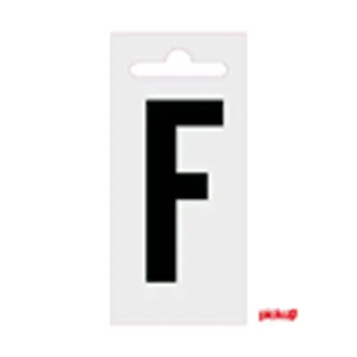 Plakletter Nobel 60 mm Zwart F