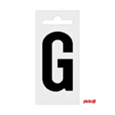 Plakletter Nobel 60 mm Zwart g