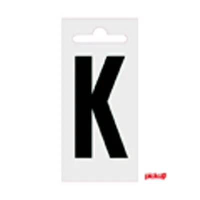 Plakletter Nobel 60 mm Zwart K