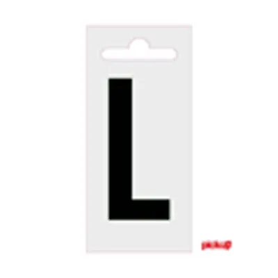 Plakletter Nobel 60 mm Zwart l