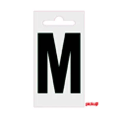 Plakletter Nobel 60 mm Zwart m