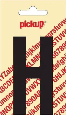 Plakletter Nobel 90 mm Zwart H 1