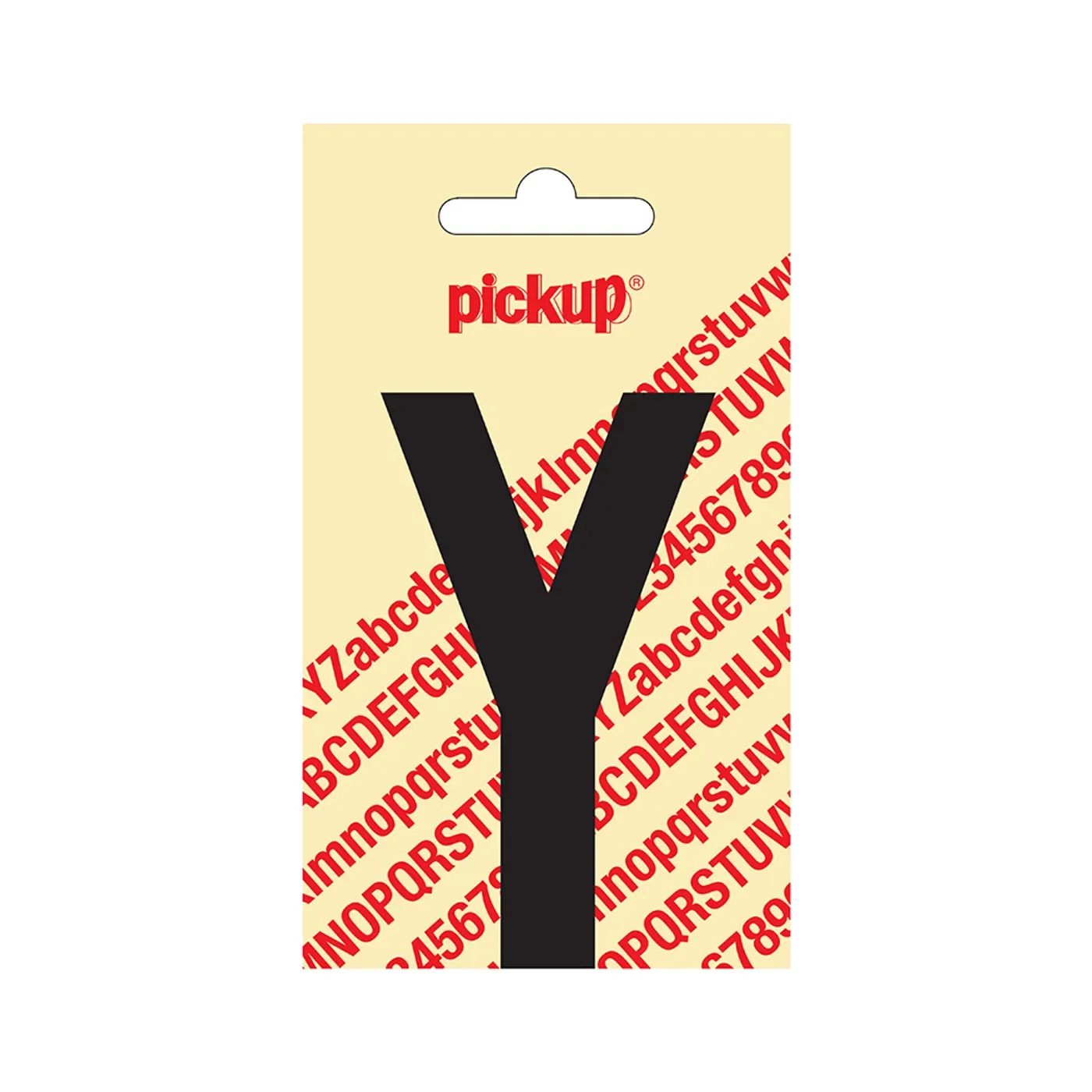 Plakletter Nobel 90 mm Zwart Y