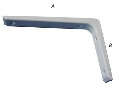 Shelf Supports Alu, Epoxy White 150x100mm