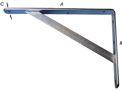 Shelf Supports, Angular, Galvanized 400x250mm
