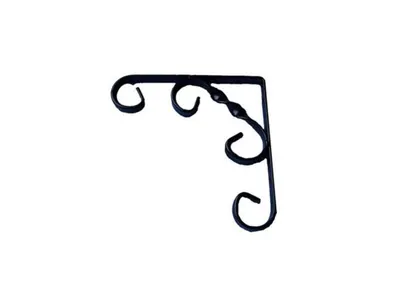 Shelf Supports, with Curl, Black 250x250 mm