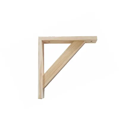 Shelf Support with Support, Wood 190x175 mm