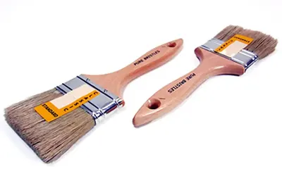 Platte Kwast 25 mm Gelakt Hout Steel