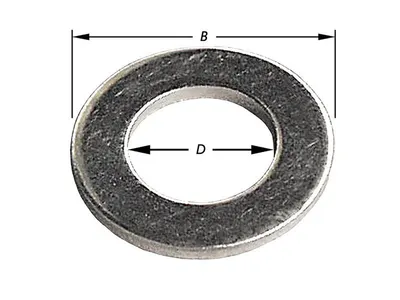 Flat Washers, Stainless Steel M10 X 21 mm