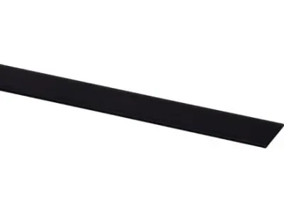 Tige Plate Pvc Noir 30 mm 260 cm