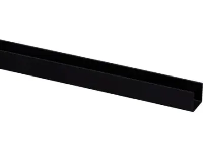 Profilé en U Pvc 18 mm Noir