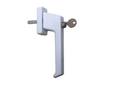Window Handle, Lockable, White 60x128mm
