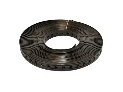 Rolls of Tire Iron, Black Perforated 19mmx0.8mmx10m
