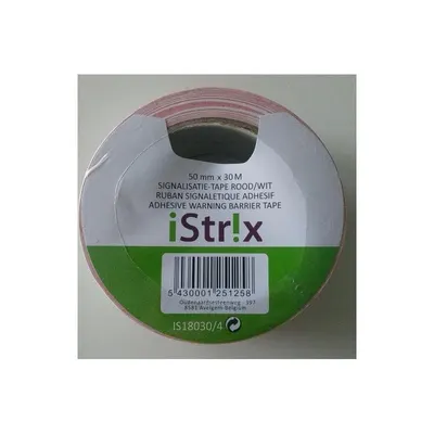 Rood Wit Signalisatie Tape 30 m 50 mm
