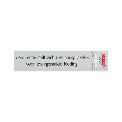 Route Alulook 164x44 Directie Niet Aansprakelijk