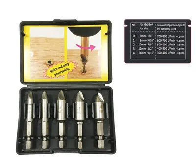 Screw Extractor Set 5x for 6-14 mm