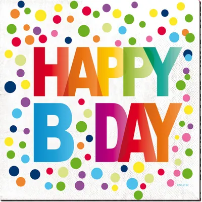 Serviettes Joyeux Anniversaire 20pcs