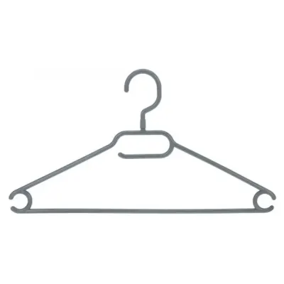 Set 10 Kleerhangers + Draaibare Haak Wit/zwart 1
