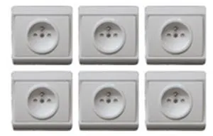 Set with 6 Main Sockets - Built-in - Cream