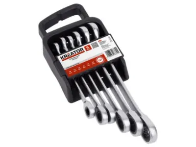 Jeu de Clés 10-19 mm Plate-Cliquet - 6 Pcs