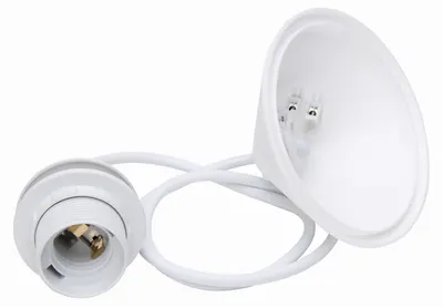 Cord Pendant White Shade 55 cm