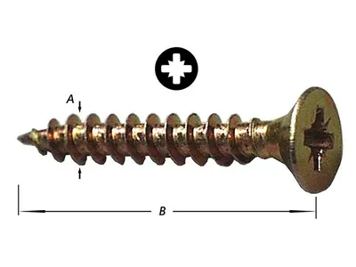 Spaanplaatschroeven Platte Kop 3,0 X 25 mm 1