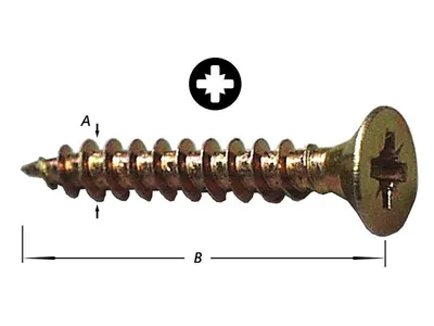 Chipboard Screws Flat Head 5.0 X 45 mm