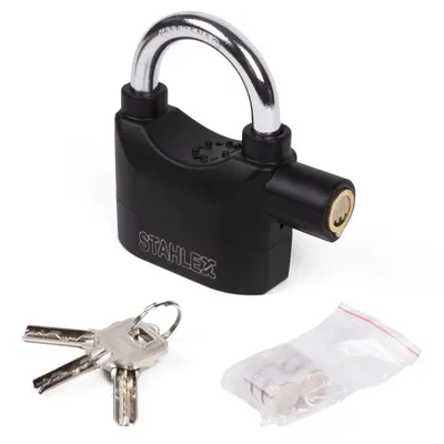 Stahlex Hangslot met Alarm 110db 2