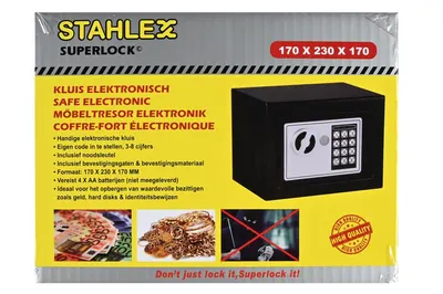 Stahlex Kluis Elektronisch 170 X 230 X 170 4