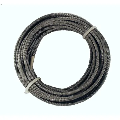 Steel Cable On Ring of 6 mm 15 m