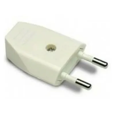 Plug Flat 2p White