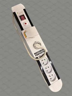 Plug Block + Cable 1.5 m + Switch 6x16a/230v White/black