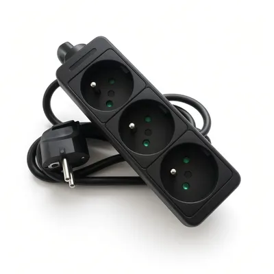 Plug Block Black + Cable 1.5 m 3x1.5mm2