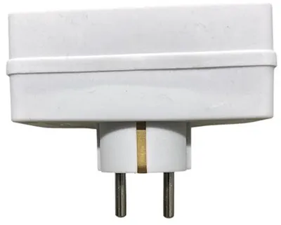 Two-Way Plug with Switch 2x16a White 3