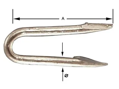 U-Staples, Galvanized 2 X 20 mm