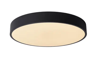 Lucide Unar - Flush Ceiling Light - Ø 39,5 cm- Led 3 Stepdim - 1x24w 2700k - Black