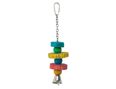 Vadigran Jouet Oiseau 3 Boules et Clochette 24 cm