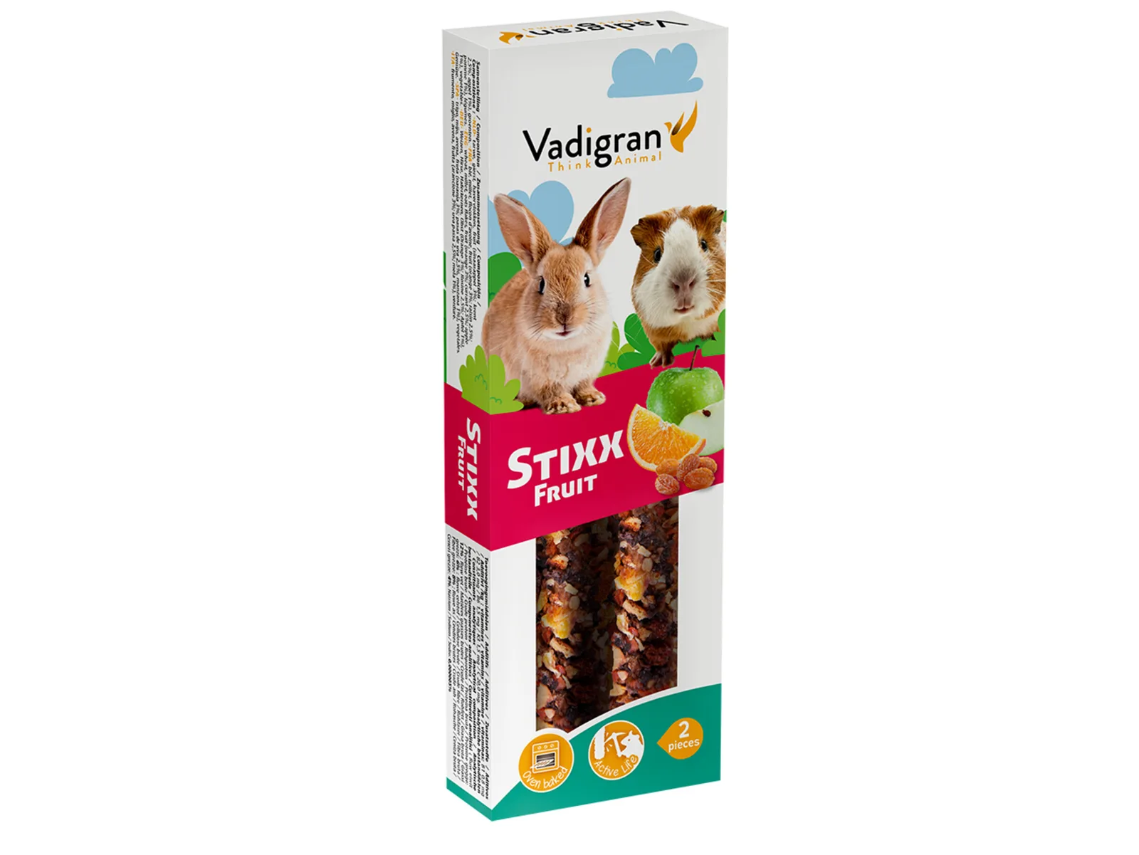 Vadigran Stixx Lapin Cochon D'inde Fruits 115gr 1