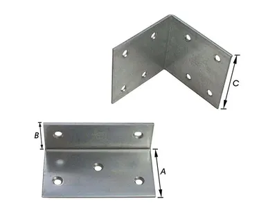 Reinforcing Corners, Galvanized 105x75mm